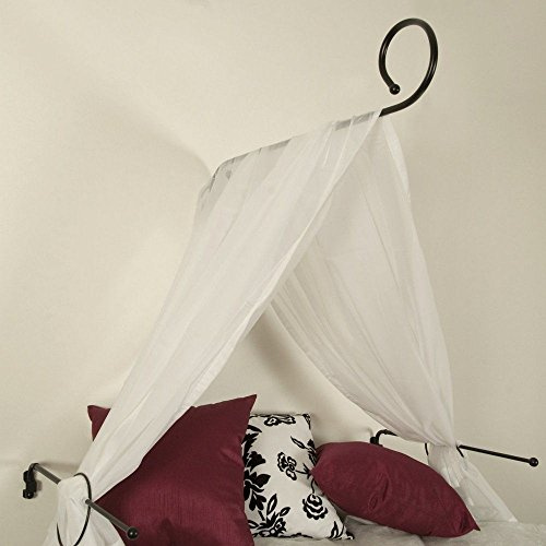 JalousieCrew Betthimmel Himmelstange Himmelbett Himmelset Baldachin Raffhalter Himmelhalter (Schwarz)
