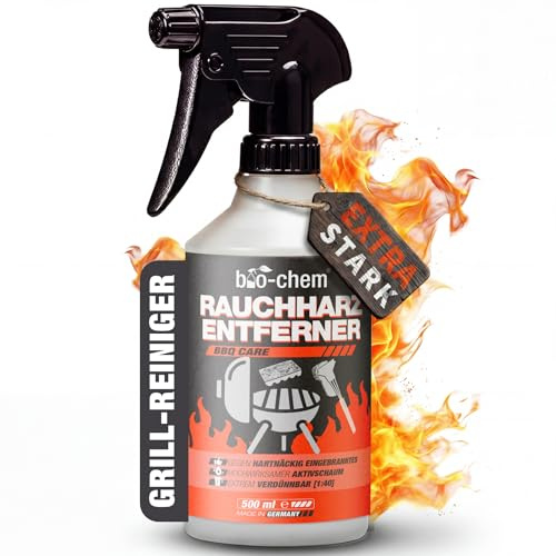 bio-chem Grillreiniger Rauchharz-Entferner 500ml | Backofen- und Grillreiniger Konzentrat für Gasgrill, Edelstahl & Gusseisen | gegen hartnäckige Ablagerungen