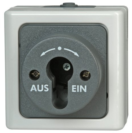 Kopp 561756017 BLUE Electric - Gehäuse für Schlüssel-Schalter, Farbe: grau