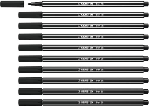 STABILO - Premium-Filzstift - Pen 68-10er Pack - schwarz