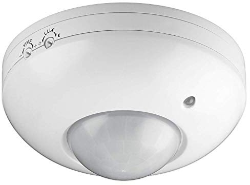 Goobay 95172 Infrarot Bewegungsmelder für Innen IP20 mit 360° Pir Sensor für Led Deckenleuchte Melder Decke Aufputz Montage 6m Reichweite Weiß