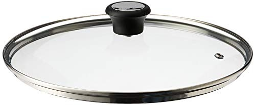 Tefal Glasdeckel 28 cm, Edelstahlfassung, Spülmaschinenfest, Dampfventil, Thermokunststoffgriff, 28097712