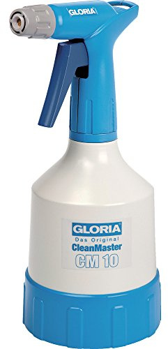Gloria Handsprüher CleanMaster cm 10 | 1,0 L Sprühflasche für Reinigungsmittel | Für Säuren & Laugen pH 2–12 | EPDM-Dichtungen | Doppelhubpumpe | Verstellbare Hohlkegeldüse