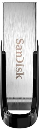 SANDISK 128 GB Ultra Flair, USB-A Laufwerk, bis zu 150 MB/s Lesen | USB Flash-Laufwerk, bis zu 15-mal schneller als Standard-USB 2.0, mit Passwortschutz, elegantes Metallgehäuse, Silber