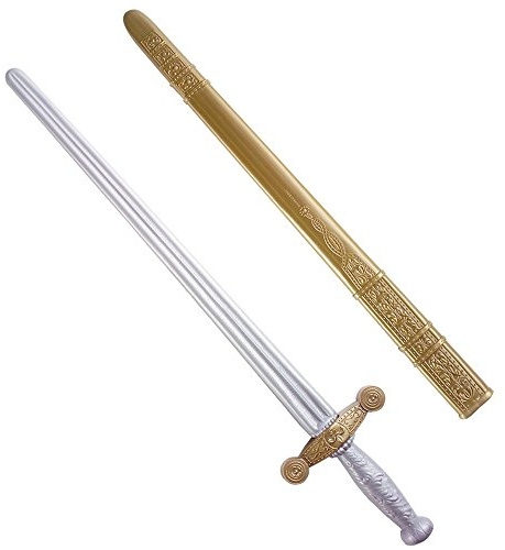 W WIDMANN MILANO Party Fashion - Ritterschwert mit Scheide | 75 cm Schwert mit verzierter Scheide für Ritter- und Mittelalter-Looks