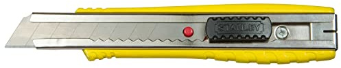 STANLEY FATMAX Cuttermesser 0-10-421 (18 mm Klingenbreite, 155 mm Länge, schmales Messer mit Abbrechklinge für präzise Schnitte, robuster Alumimiumkorpus, rutschfester Griff)