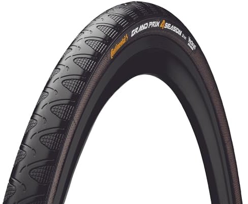 Continental Reifen Rennrad Grand Prix 4-Season, Double Vectran Breaker + DuraSkin, black-black duraskin foldable, 700 x 25C, 100175