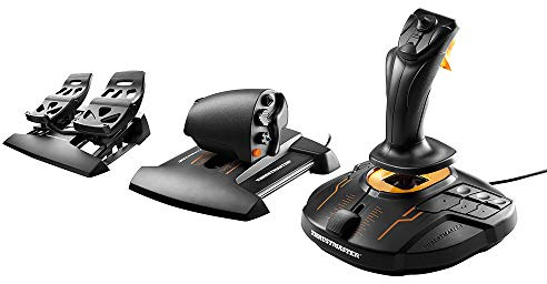 Thrustmaster T16000M FCS Flight Pack - Joystick, Schubhebel & Ruder - PC | Modernste Flugsimulation, 16 und 14 programmierbare Tasten, präziser, flüssiger Schubhebel, präzise Ruderpedale, Hall-Effekt