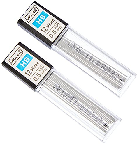 Herlitz Druckbleistiftmine HB, 0.5 mm, 2x 12 Stück Auf Blisterkarte (0,5 mm)