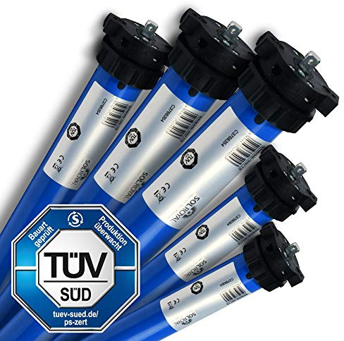 Sol Royal Rolladenmotor 45kg Zugkraft 20Nm Rollladen Motor TÜV zertifiziert für 60mm Achtkantwelle (SW60) – Elektromechanischer Rollladenantrieb Rohrmotor sehr leise & wartungsfrei – SolTec M45