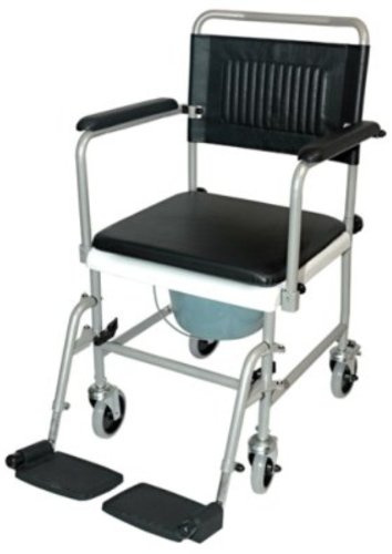 Toilettenrollstuhl TRS 130 chrom/schwarz(Drive Medical), Toilettenhilfen