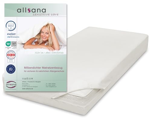 Allsana Allergiker Matratzenbezug 90x200x24 cm | Allergie Bettwäsche | Anti Milben Encasing | Milbenschutz für Hausstauballergiker | Zwischenbezug für die Matratze | Hohenstein Zertifiziert