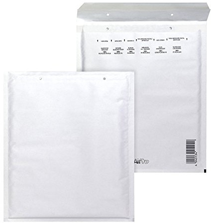 AirPro Luftpolstertasche W17 (100 Stück), haftklebende Versandtaschen ohne Fenster, federleichte Versandtaschen aus FSC® Kraftpapier mit Luftpolstereinlage für sicheren Versand, 350x250x5 mm, 75g/m²