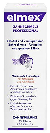 elmex® Zahnspülung Professional Opti-schmelz Versiegelung & Stärkung 400 ml – medizinische Zahnreinigung ohne Alkohol – versiegelt den Zahnschmelz zum Schutz vor Zahnschmelzabbau