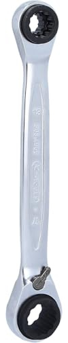 KS Tools 503.4565 4 in 1 GEARplus umschaltbar Doppel-Ratschenringschlüssel, 10x13x17x19mm