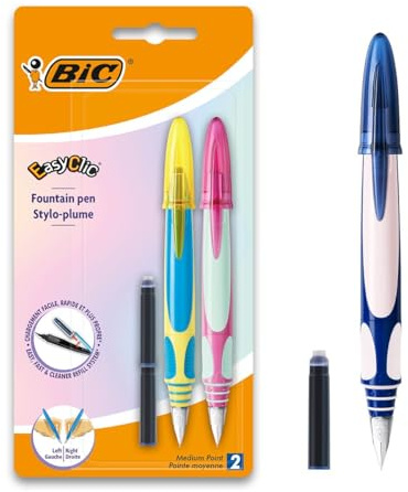 BIC 8622031 EasyClic Füllfederhalter, farblich sortiert, 2 Stück