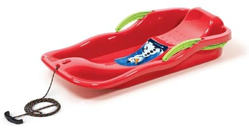 Prosperplast Schlitten Race Rot | schneller Kunststoffschlitten für Schnee & Abfahrten | robust & frostbeständig | leicht & kompakt | strapazierfähig & langlebig | 87×40×18 cm