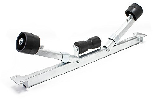 Wiltec Pendelrolle 111 cm, Sliphilfe für Boote bis 1000 kg, Sliprollen für Bootstrailer, Zentrierhilfe aus Stahl, Kielrolle mit Verstellbarer Winkelneigung
