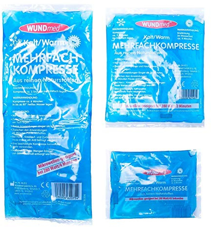 Wundmed Mehrfachkompressen heiß/kalt Größen Set 1x groß / 1x mittel / 1x klein
