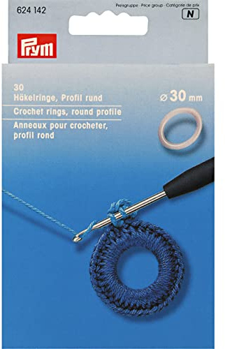 Prym 624142 Häkelringe rund KST 30 mm weiß