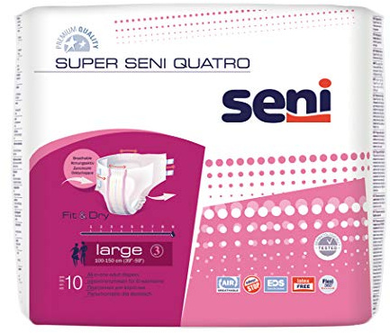 Seni Super Quatro Large Speciale Inkontinenzunterwäsche, 10 Stück