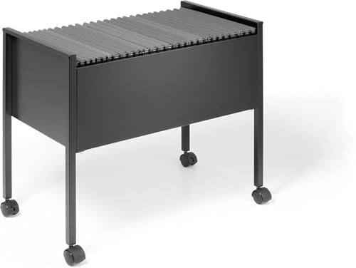 Durable Eco Hängemappenwagen 80 A4, Rollwagen für Hängemappen Aufbewahrung, aus Metall, schwarz, 309501