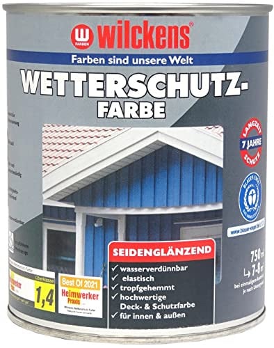 Wilckens Wetterschutzfarbe seidenglänzend, 750 ml, RAL 9010 Reinweiß