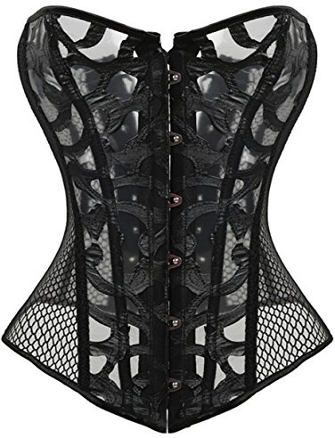 KUOSE Damen Schwarz Weiß Body Shaper Vollbrust Corsage Top Übergrößen