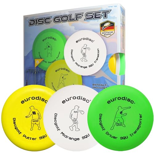 eurodisc Disc-Golf Einsteiger Starter Set, PDGA Approved, Putter Midrange Driver Disc