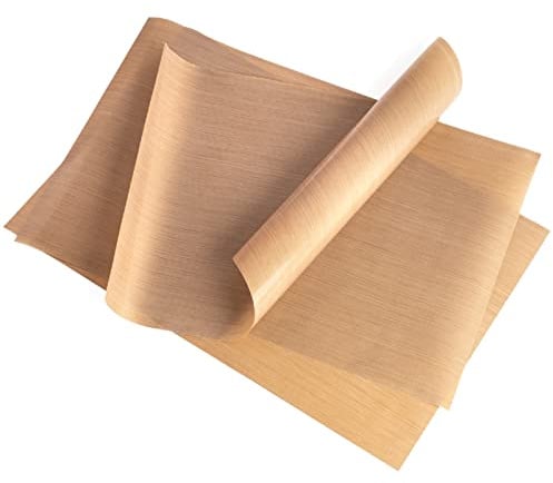 GOURMEO Dauerbackfolie, 3er Set, 32x46cm, Backmatte, zuschneidbar und spülmaschinenfest, Backpapier wiederverwendbar, Dauerbackfolie für Backofen, Dauerbackmatte, wiederverwendbares Backpapier braun