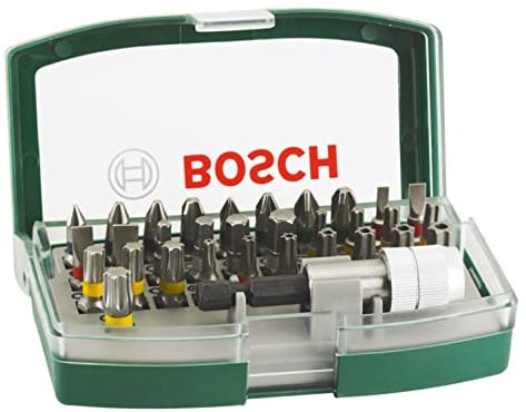 Bosch 32tlg. Schrauberbit-Set (PH-, PZ-, Hex-, T-, TH-, S-Bit, Zubehör Bohrschrauber und Schraubendreher)
