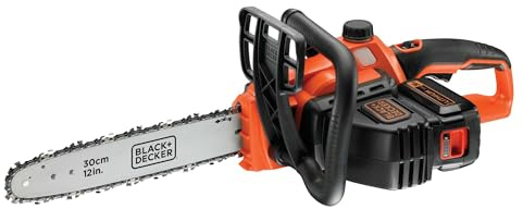 Black+Decker Li Ion Akku Kettensäge 36V GKC3630L20 mit Akku und Ladegerät/Ideal für Holz- & Gartenarbeiten / 30 cm Schwertlänge