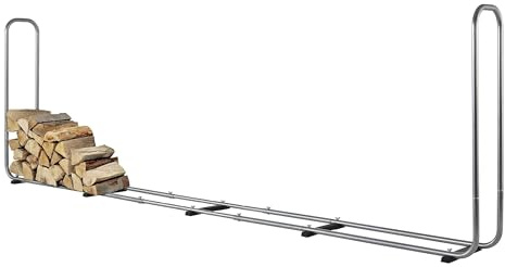 wolfcraft Stapelhilfe Modular XXL 5125000 - Verstellbare Kaminholzaufbewahrung für den Außenbereich aus verzinktem Stahl - Max. Volumen: 1,6 m³