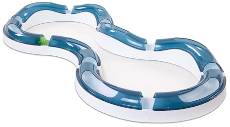 Catit Design Senses Spielschiene, Super Roller, inklusive leuchtaktivem Ball, für Katzen, 1 Stück (1er Pack)