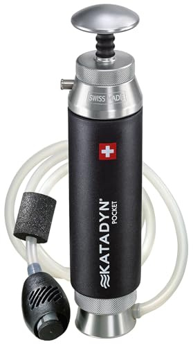 Katadyn Pocket Wasserfilter Outdoor Pumpfilter mit Keramikfilter | Trinkwasserfilter für Camping Trekking Expedition Reise Survival Notfallvorsorge | robust, langlebig, wartungsfreundlich