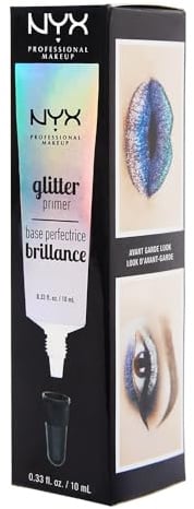 NYX Professional Makeup Basis, Glitter Primer, Fixiergel für losen Glitzer, Lidschatten und Pigment, Langanhaltend