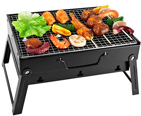 SunJas BBQ Holzkohlegrill Reisegrill Minigrill Tischgrill Picknick Campinggrill