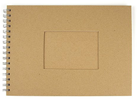 Rayher 8161000 Album, mit Passepartoutstanzung, QF, Rechteck, DIN A4, 30 Blatt, 190 g/m2
