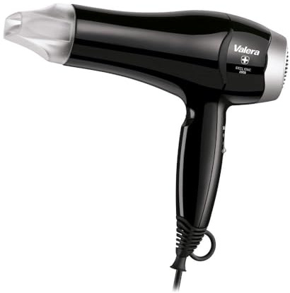Valera, Excel 2000 Ionic, Ultraleichter Haartrockner, Ionen-Föhn mit 6 Temperatur-/ Luftstromstufen und Herausnehmbarem Filter, 2000 W, Schwarz