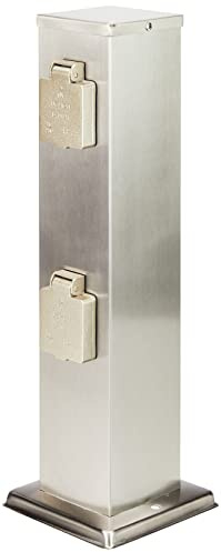 Ledar Steckdosenpfosten - Stockach stahl, Outdoor (4-fach)