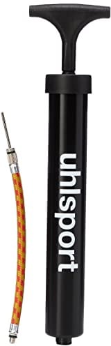 uhlsport Ballpumpe groß (12), für Fußball, Volleyball & Co, Luftpumpe mit flexibler Verlängerung und großem Volumen, handliche Pumpe, 100118801, schwarz