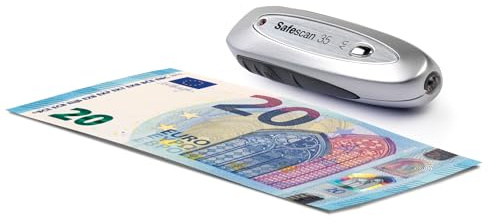 Safescan 35 tragbarer Geldscheinprüfer mit UV-Licht | 3-Facher Echtheitsprüfung - Schnellen Prüfung von Banknoten - Überprüft Kreditkarten und Ausweisen