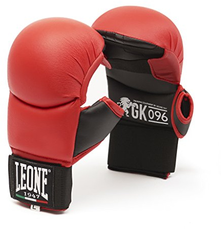 LEONE 1947, Karate-Fit-Handschuhe, Unisex-Erwachsene, Rot, L, GK096