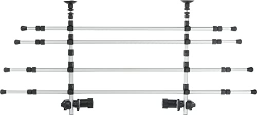 TRIXIE verstellbare Hundesicherung für den Kofferraum "Auto-Gitter, mit Kopfstützenfixierung, Breite: 96–163 cm Höhe: 34–48 cm, silber/schwarz" - 13171