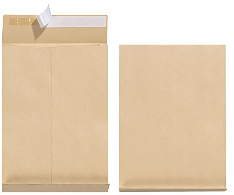 Herlitz 11290012 Faltentasche C4, haftklebende ohne Fenster mit 4 cm Falte, 100 Stück