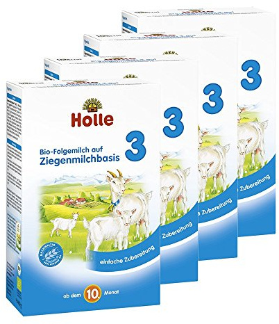 Holle Bio Folgemilch 3, auf Ziegenmilchbasis, 4er Pack (4 x 400g)