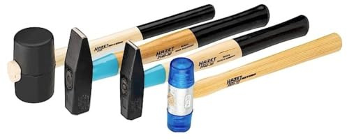 HAZET Hammer-Satz 2140/4, 4-teilig, Antrieb 250020 Hammer, Güteklasse A | DIN 1041, 2171 g, 4-teilig, Antrieb 250020 Hammer,, Inhalt:, Stahl-Stielschutzhülse: Extra-Sicherheit von HAZET, Güteklasse A