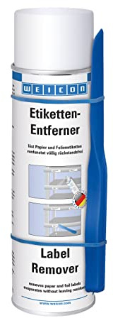 WEICON Etiketten-Entferner, farblos, 500 ml | Aufkleberentferner, Klebereste Entferner, Etikettenlöser, für Glas Metall und Kunststoff, Vignetten-Entferner