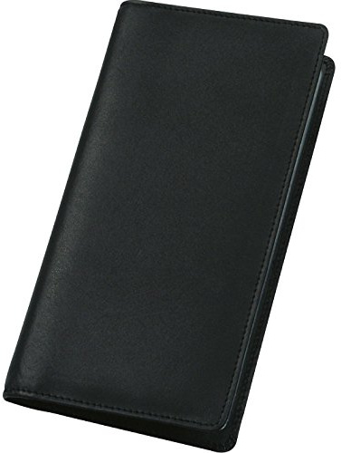 ALASSIO 41006 - Visitenkartenalbum aus FINEtouch-Lederimitat, Etui für Visitenkarten in schwarz, Visitenkartenetui ca. 20 x 11,5 x 1,5 cm, Visitenkartenmappe für 120 Karten