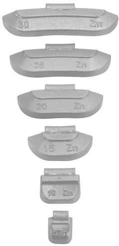 HASKYY 225x Schlaggewichte Auswuchtgewichte Wuchtgewichte Sortiment für STAHLFELGEN // je 50 von 5g, 10g, 15g // je 25 von 20g, 25g und 30g